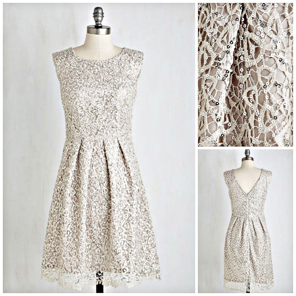Champagne Lace Dress